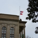 At half-staff