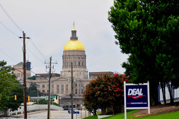 Deal Governor sign Capitol Ga landscape