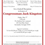 Jack Kingston preparing Kickoff May 3, 2013