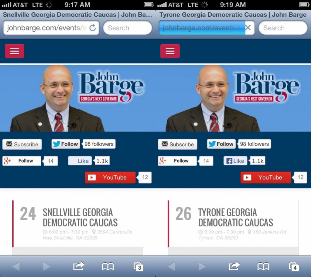 John Barge Democrat Events