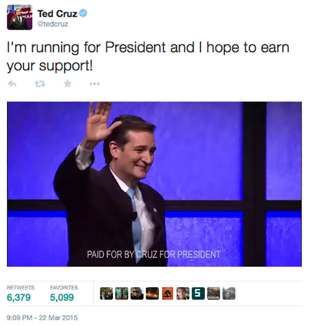 Ted Cruz Enters Prez Race