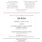 Jeb Bush Reception August 8th in Forsyth County, GA