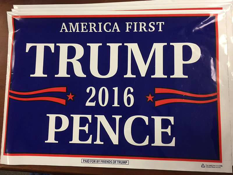 Trump Yard Sign