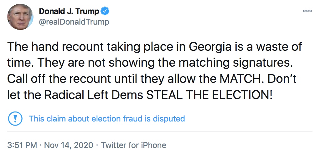 Trump Hand Recount